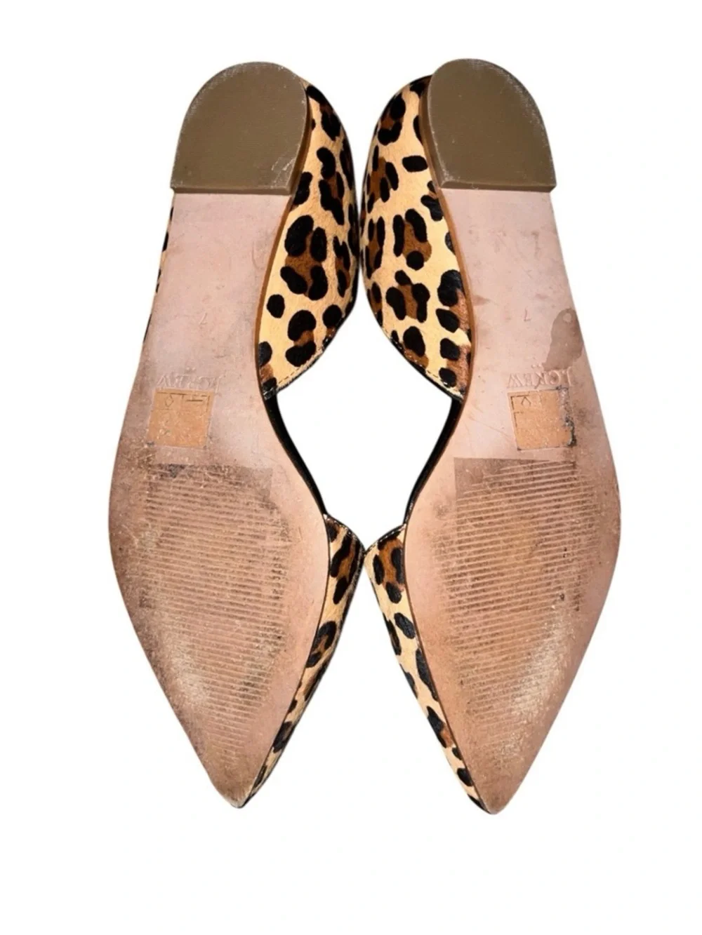 J. Crew Leopard Print Pointed D'Orsay Flats - Brown/Black